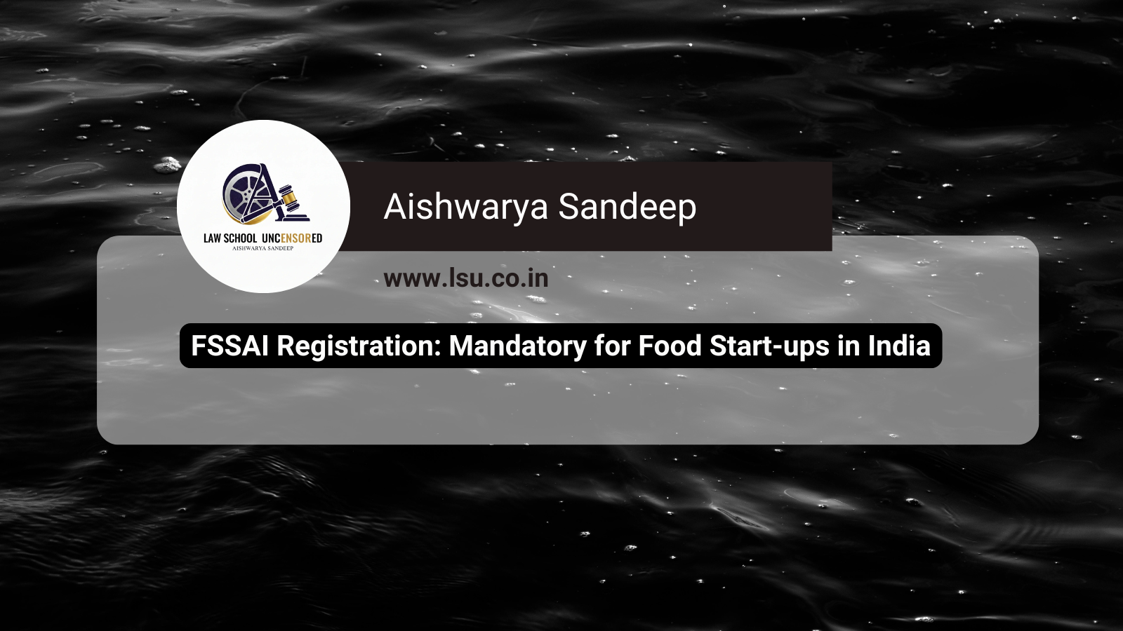 FSSAI Registration: Mandatory for Food Start-ups in India
