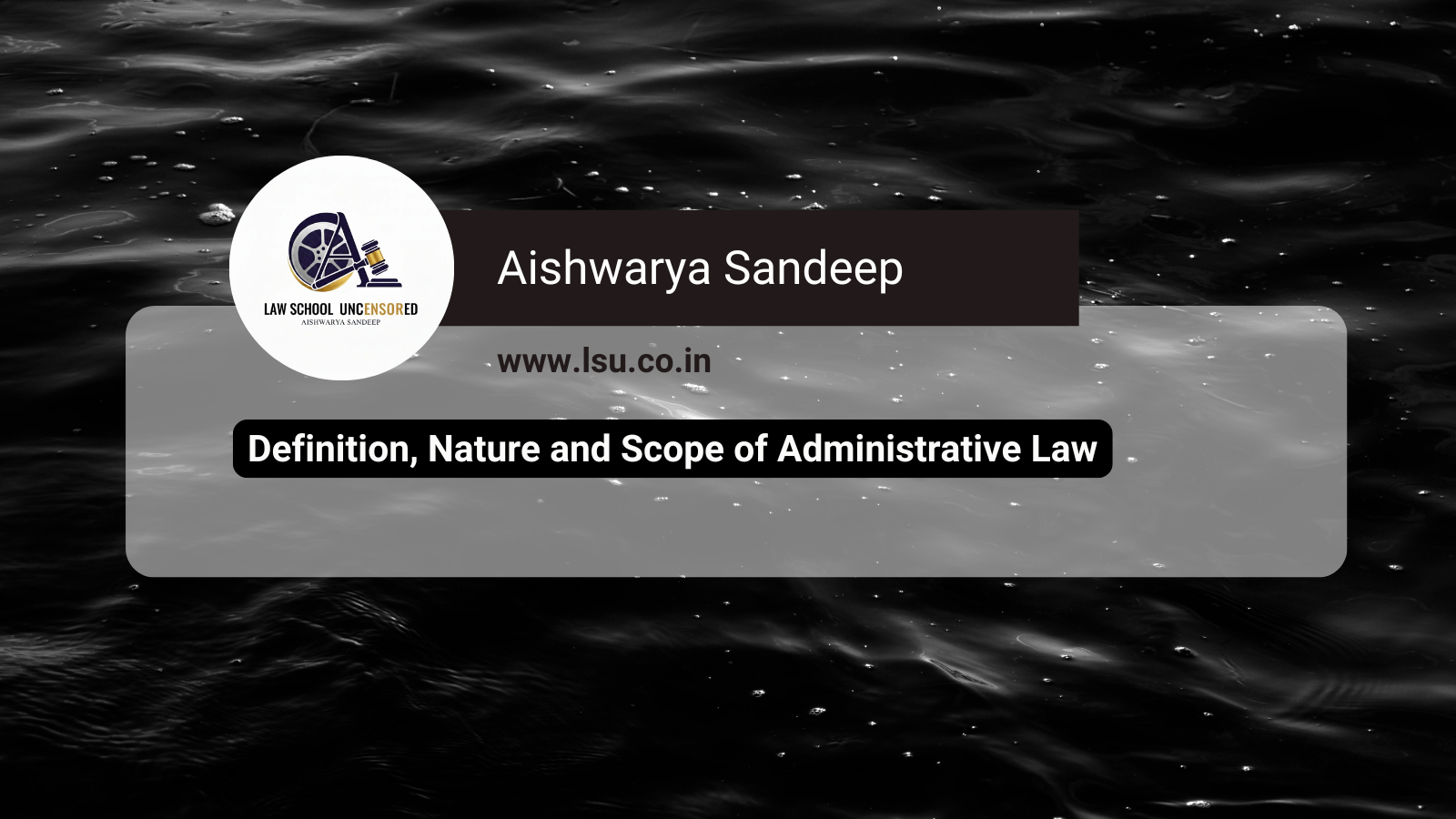 Definition, Nature and Scope of Administrative Law
