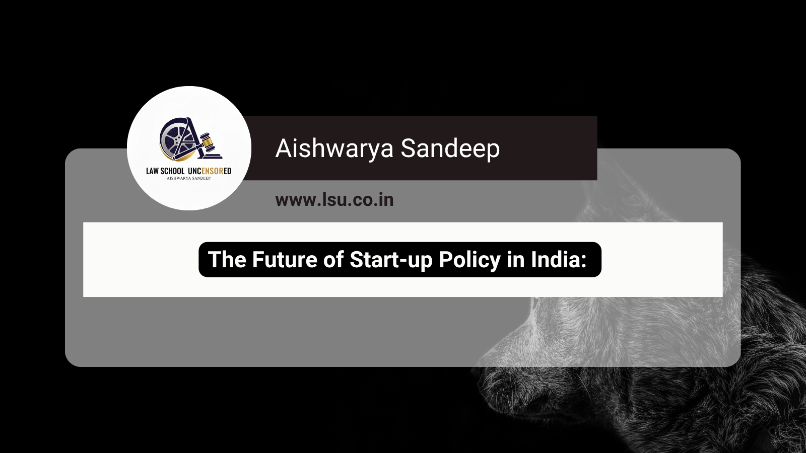 The Future of Start-up Policy in India: AI, FinTech, and Deep-Tech Regulations