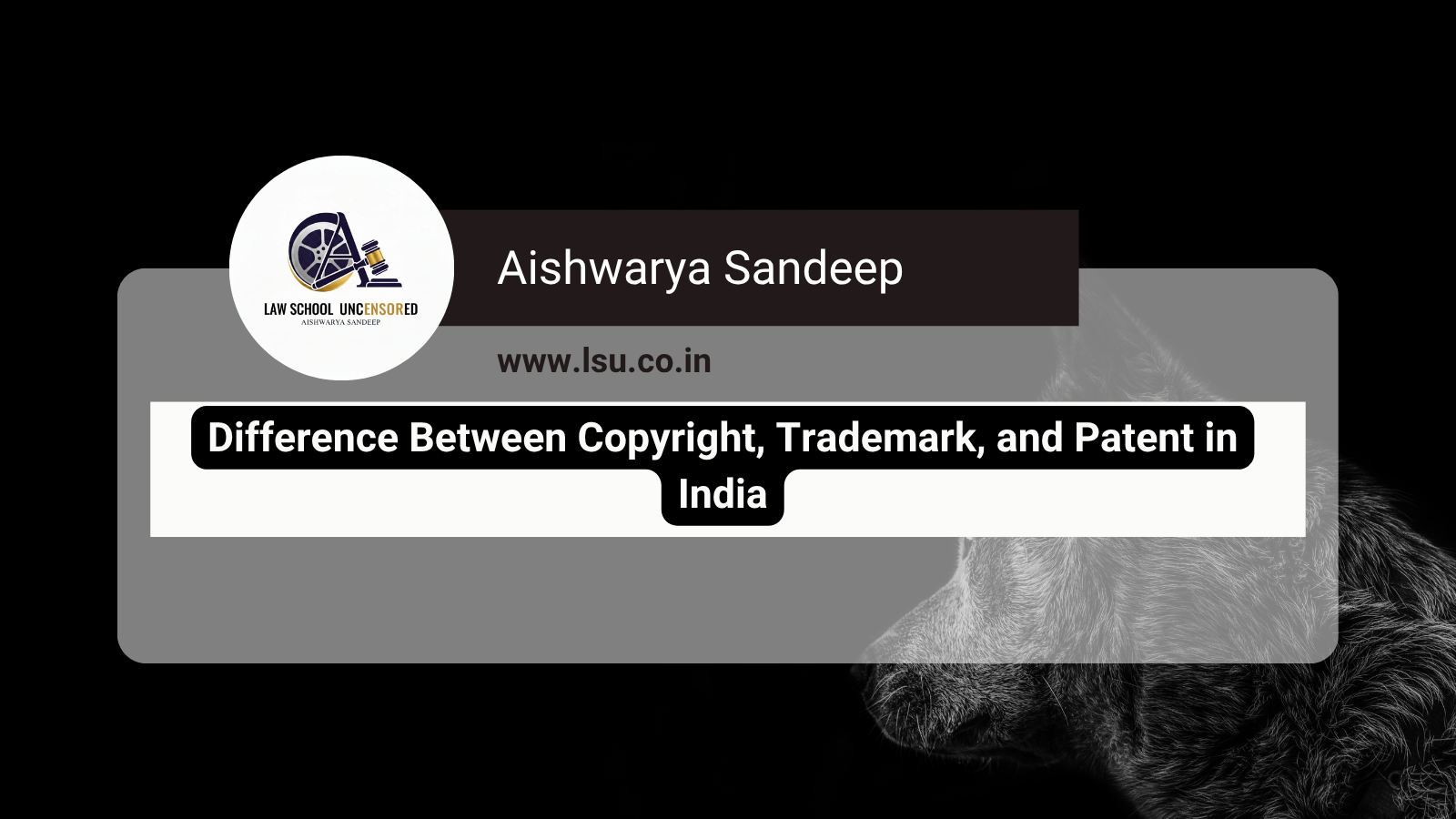 Difference Between Copyright, Trademark, and Patent in India