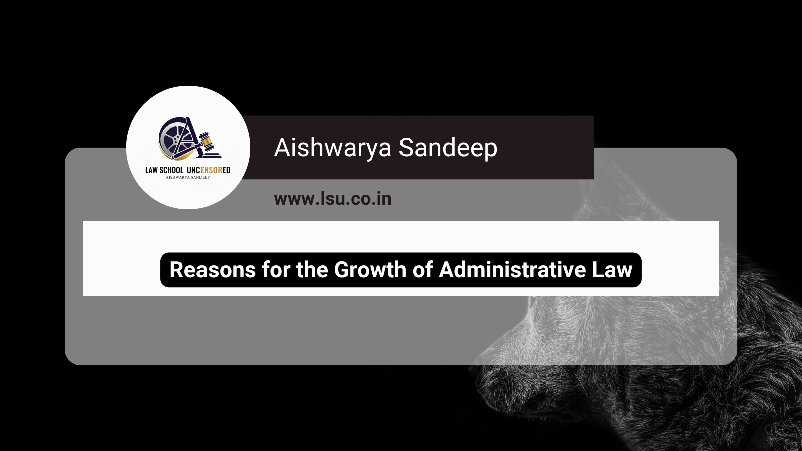 Reasons for the Growth of Administrative Law