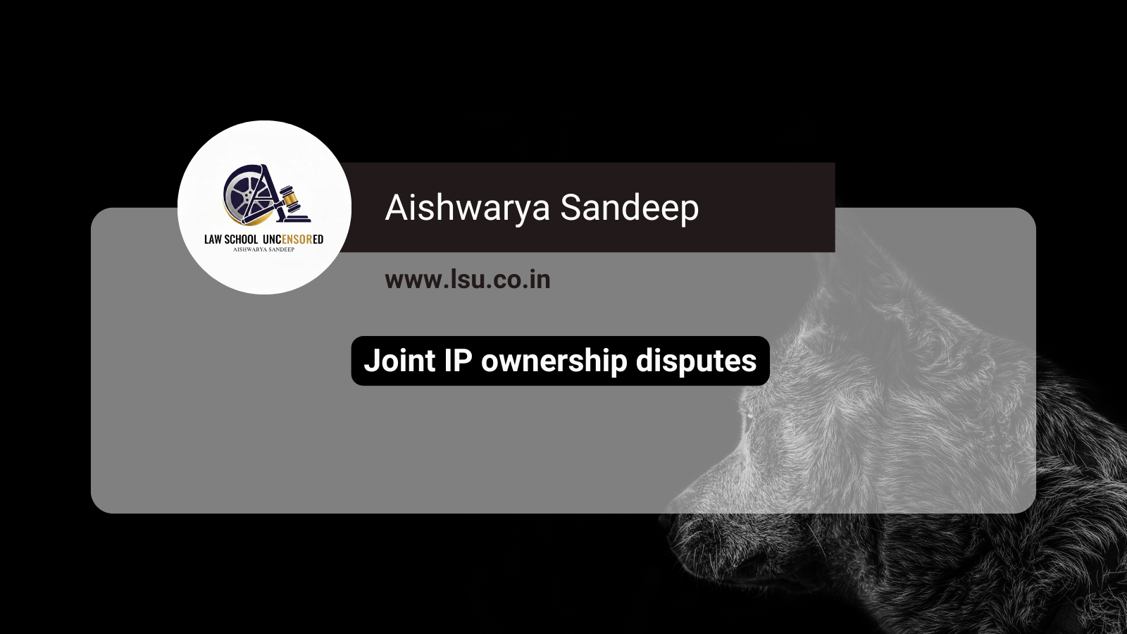 Joint IP ownership disputes