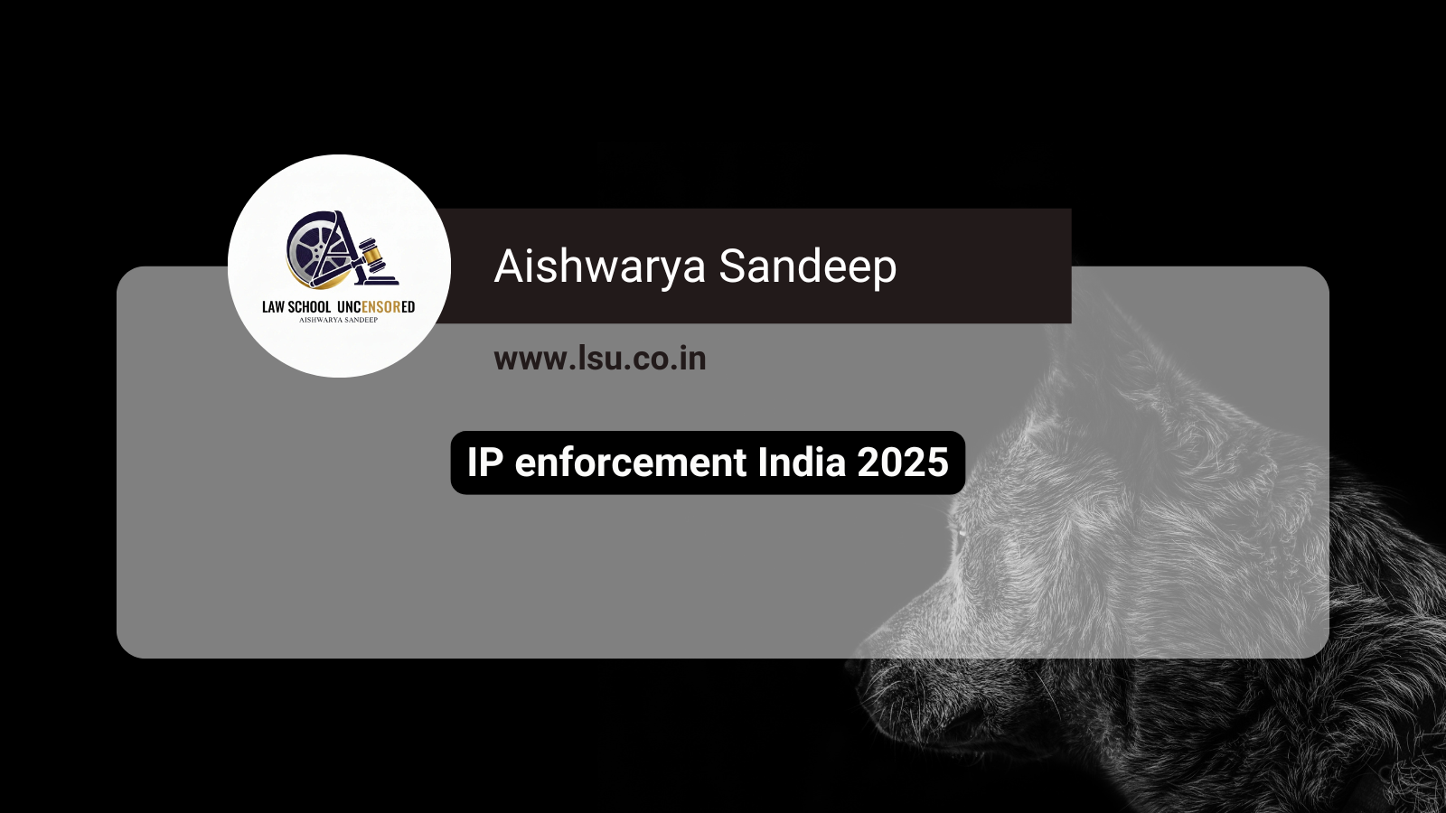 IP enforcement India 2025