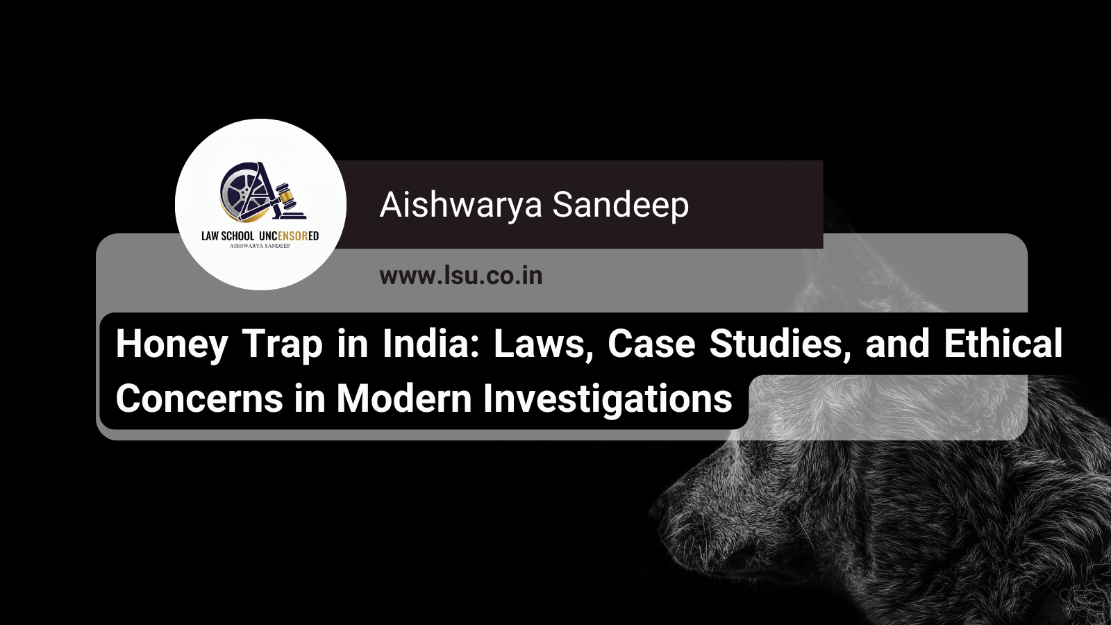 Honey Trap in India: Laws, Case Studies, and Ethical Concerns in Modern Investigations