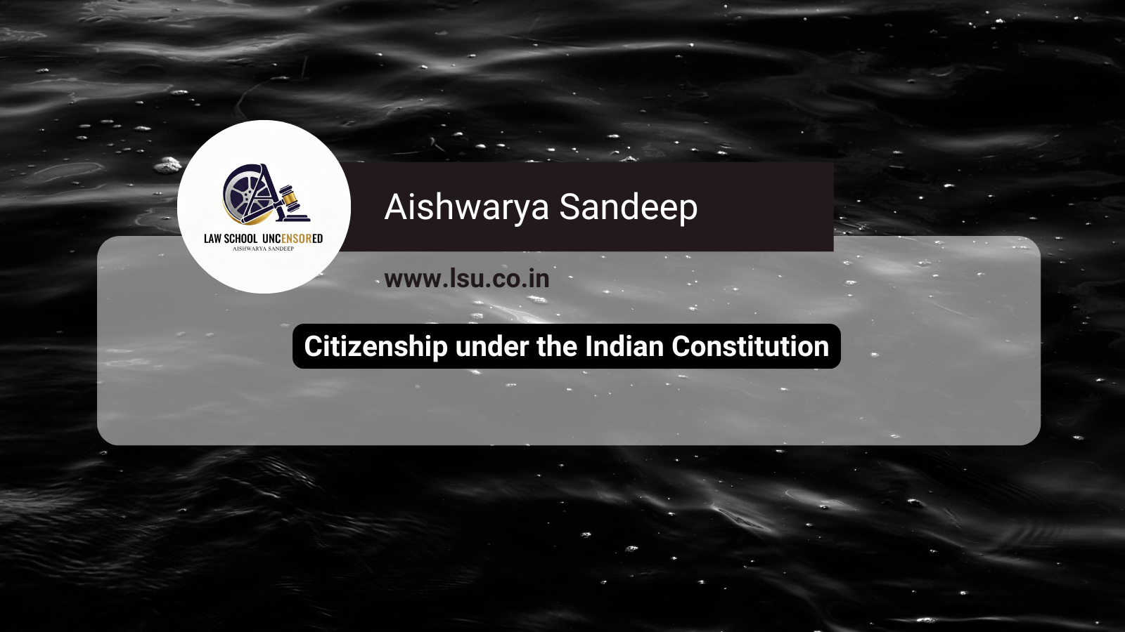Citizenship under the Indian Constitution