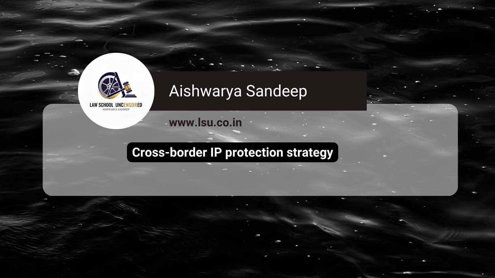 Cross-border IP protection strategy