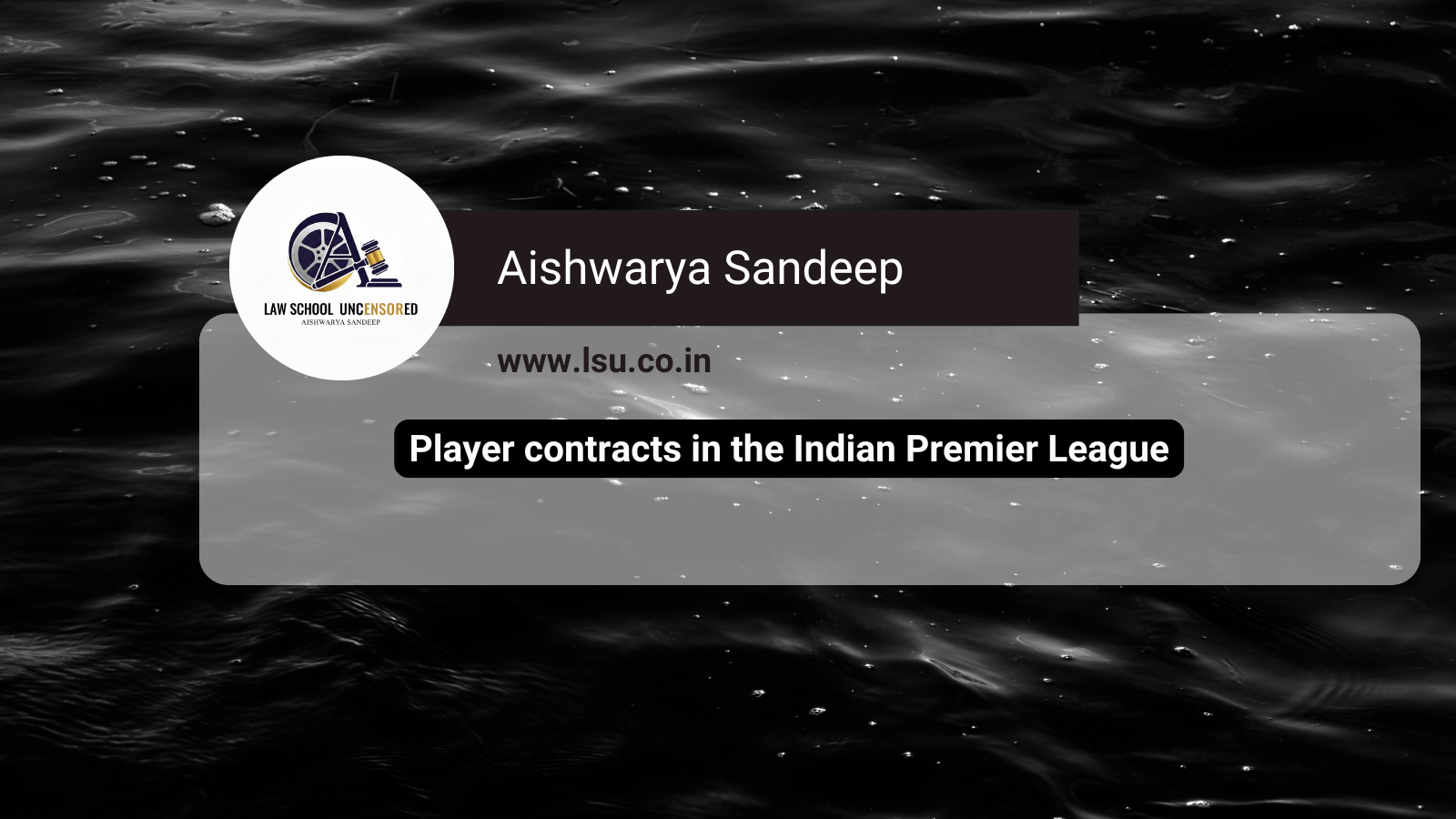 Player contracts in the Indian Premier League: Rights, obligations, and disputes