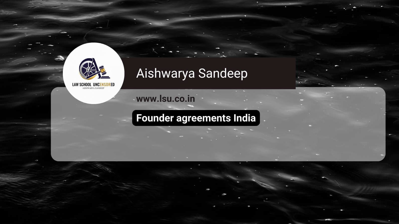 Founder agreements India