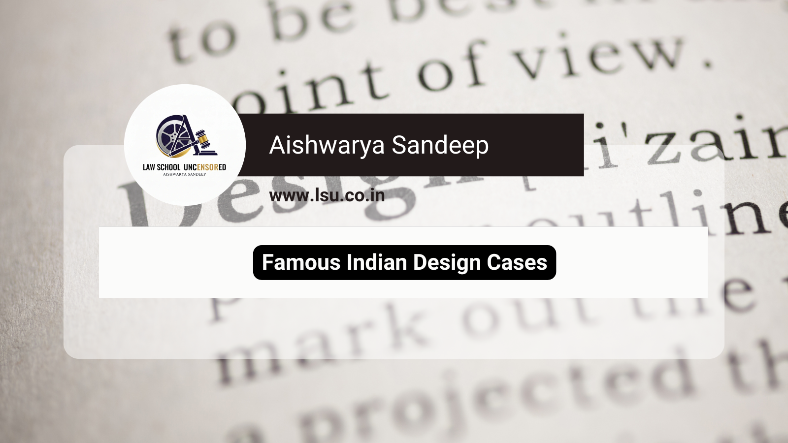 Famous Indian Design Cases