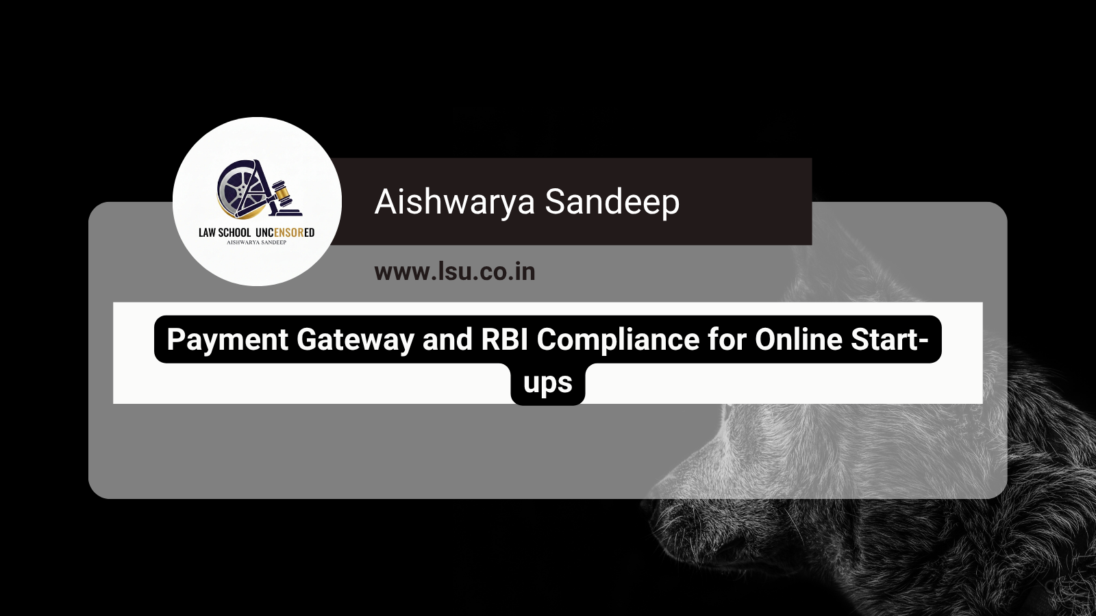 Payment Gateway and RBI Compliance for Online Start-ups