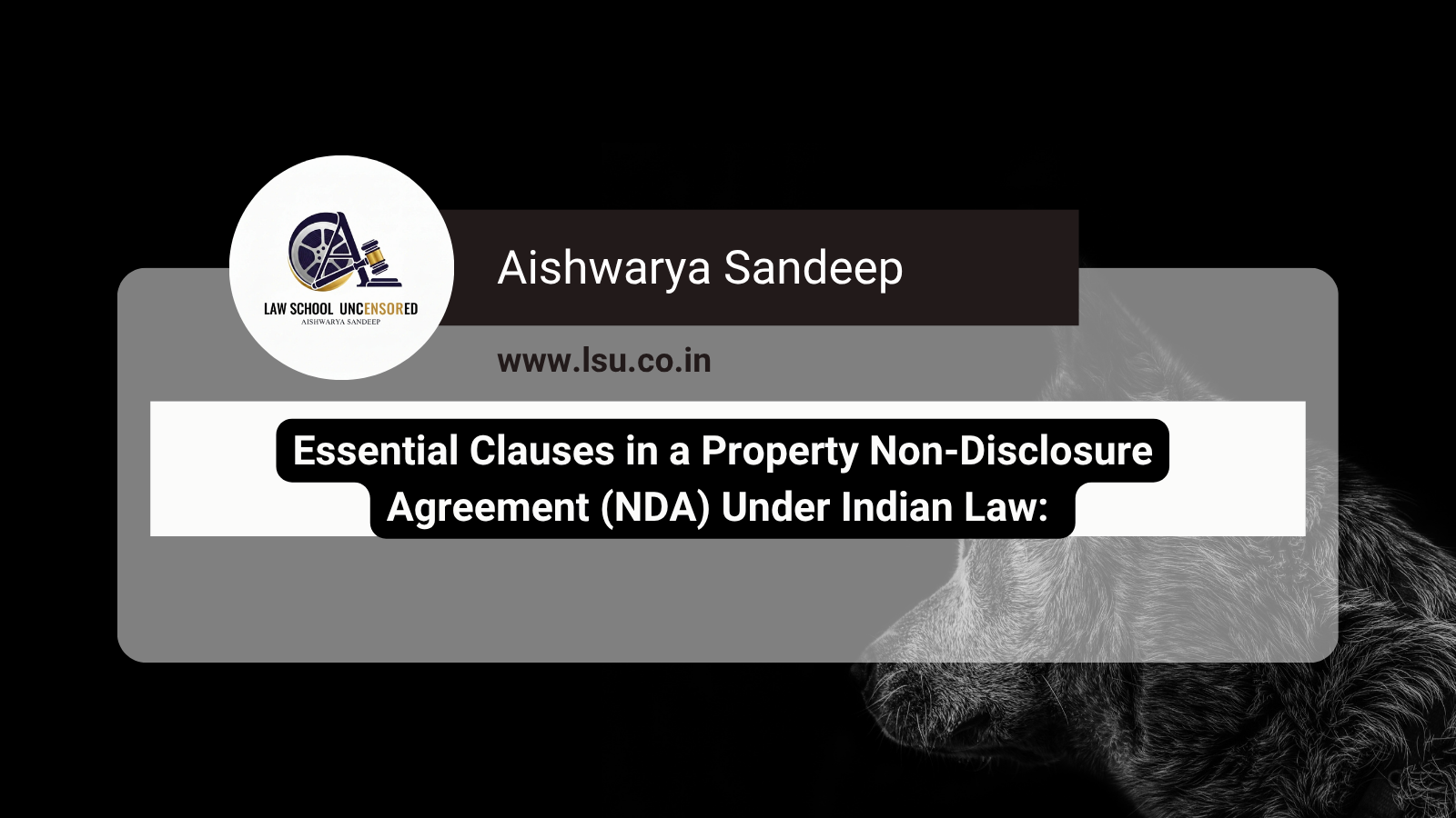 Essential Clauses in a Property Non-Disclosure Agreement (NDA) Under Indian Law: