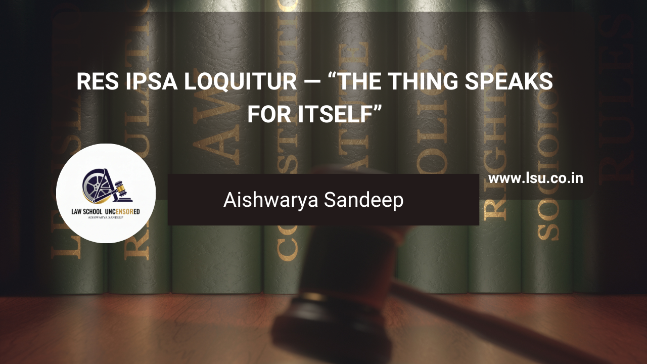 Res Ipsa Loquitur — “The Thing Speaks for Itself”