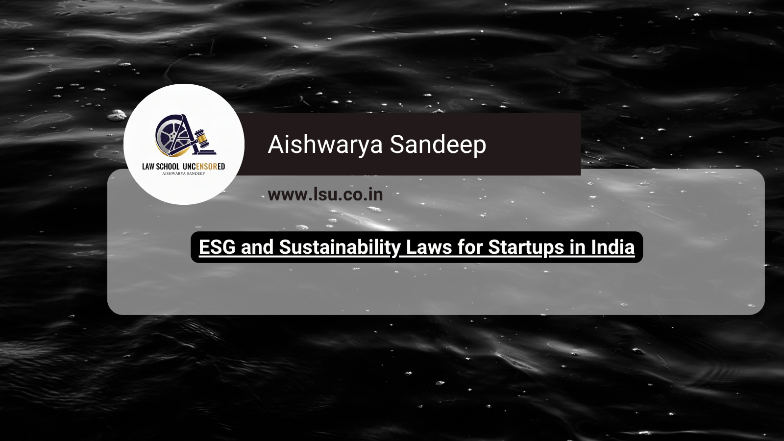ESG and sustainability laws for startups in India