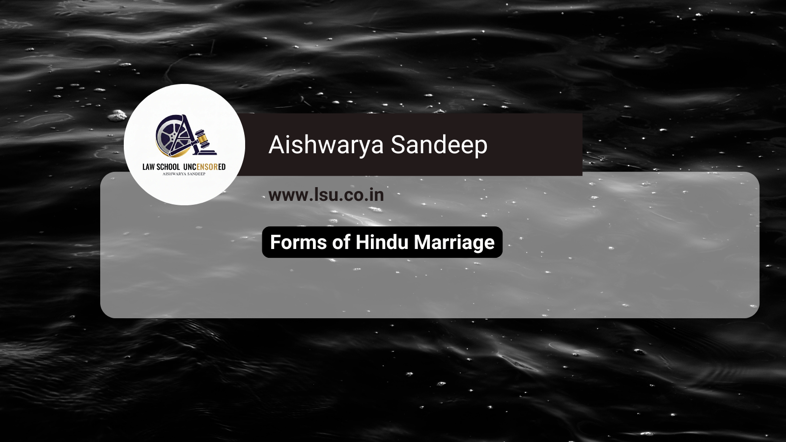 Forms of Hindu Marriage