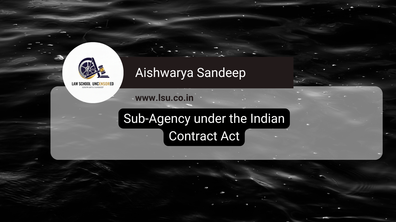 Sub-Agency under the Indian Contract Act