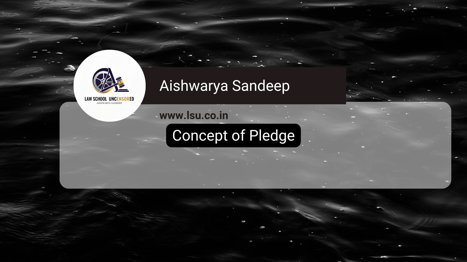Concept of Pledge