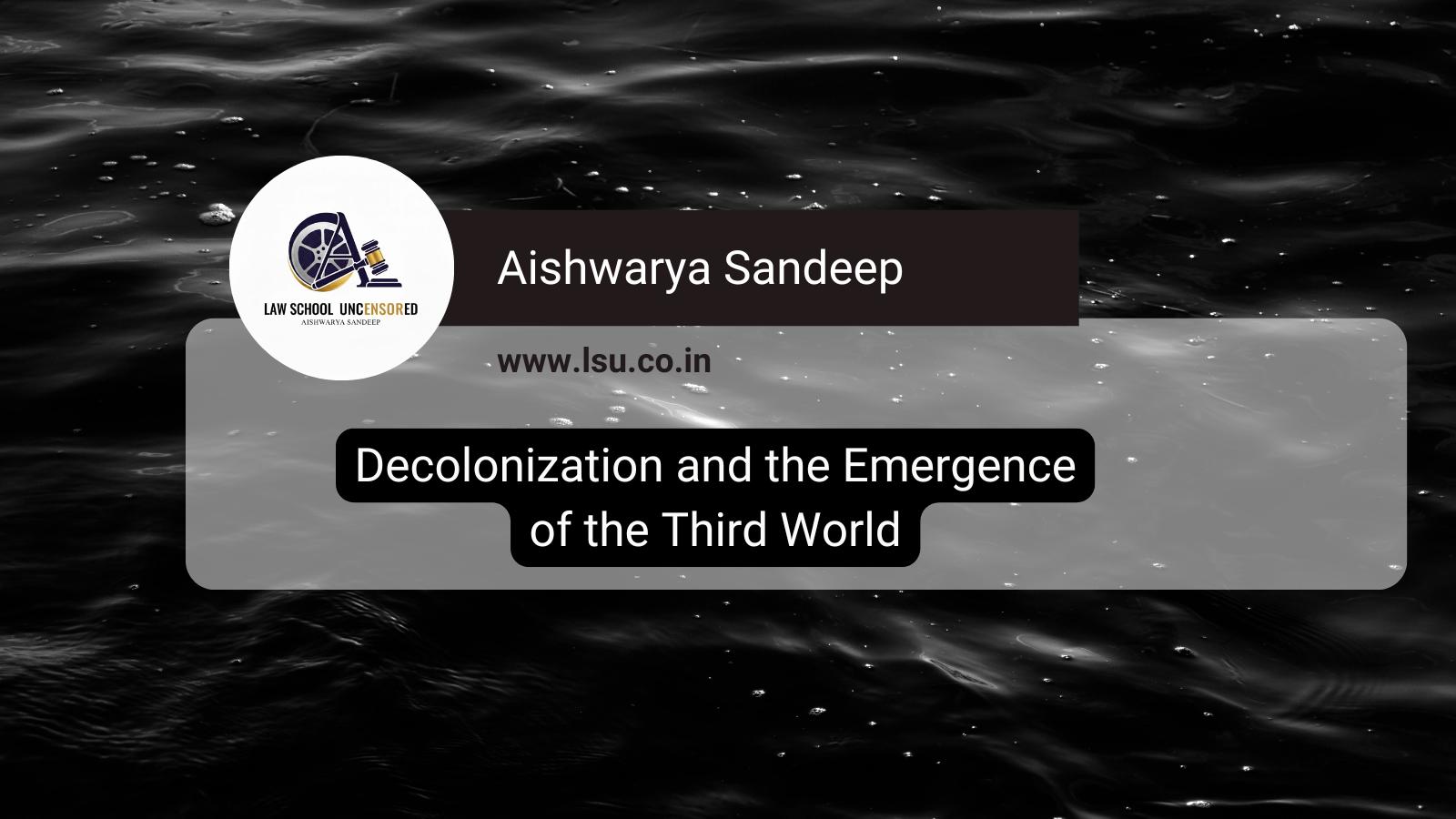 Decolonization and the Emergence of the Third World