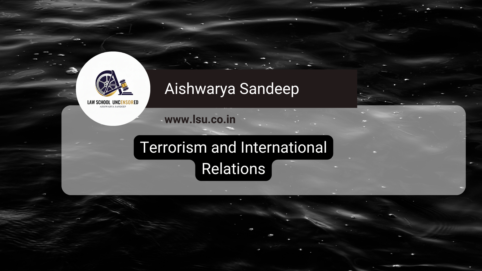 Terrorism and International Relations