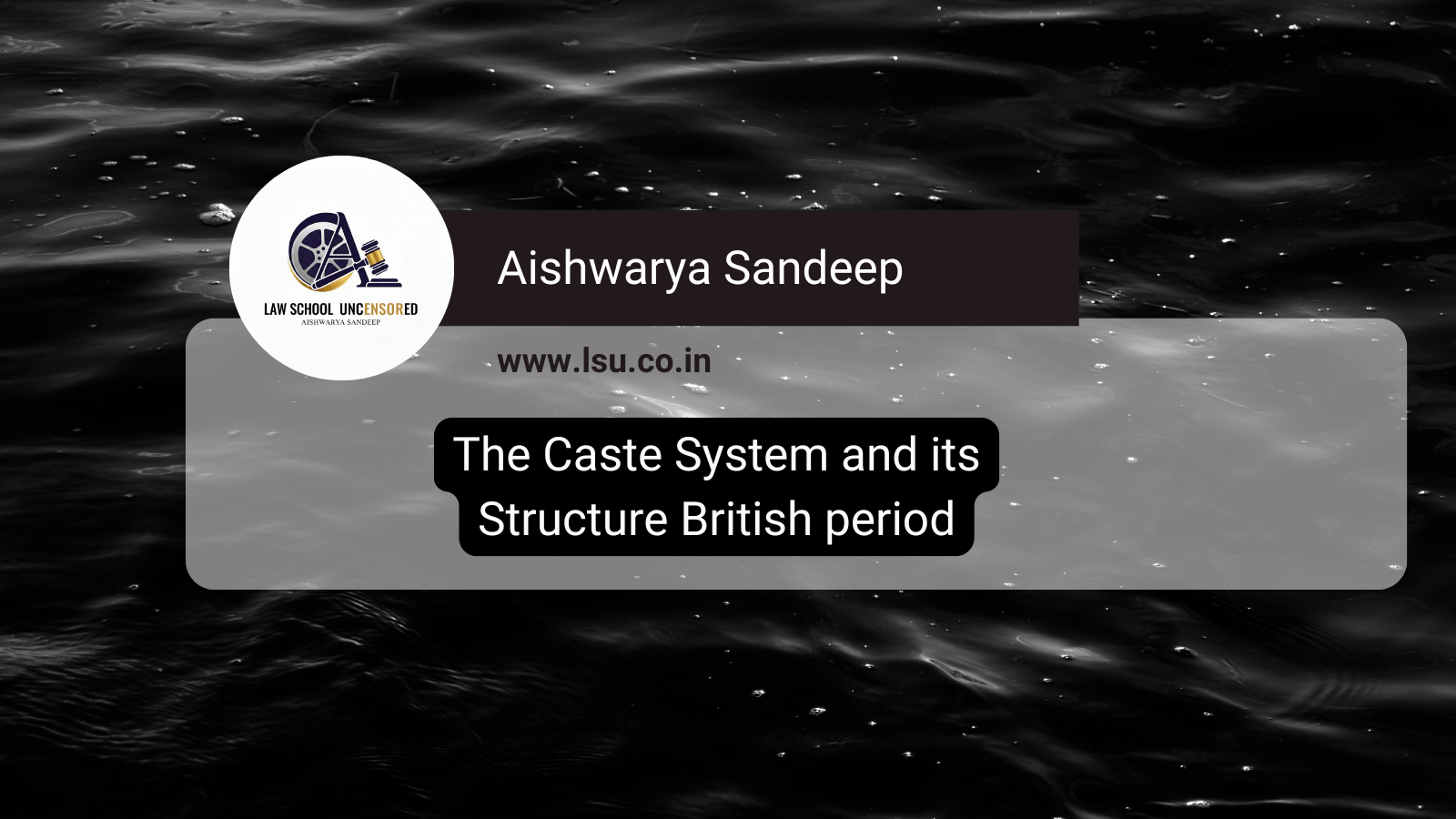 The Caste System and its Structure British period