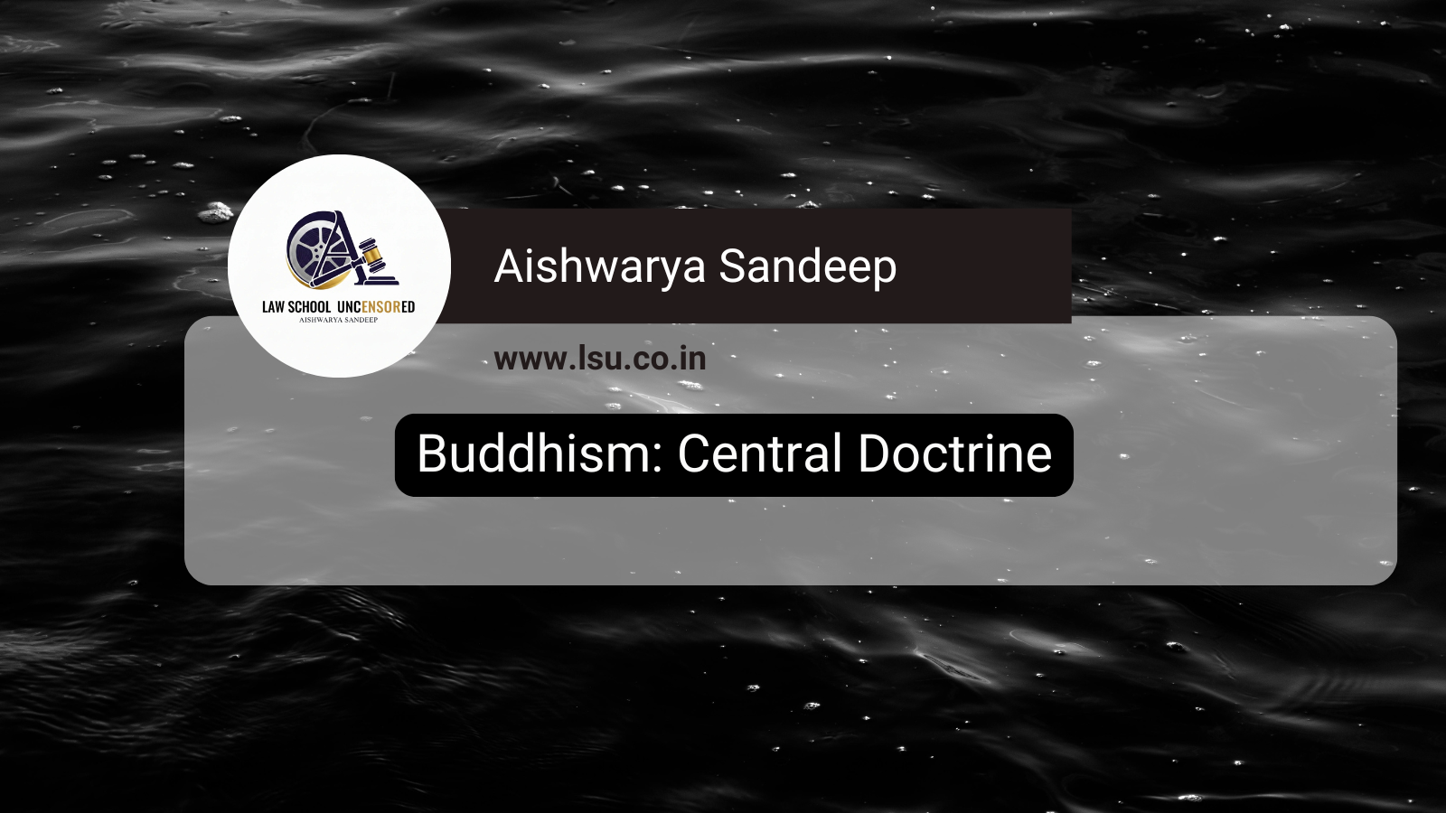 Buddhism Central Doctrine