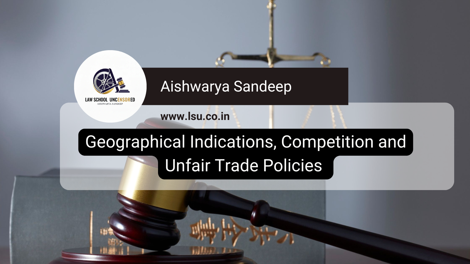 GI, Competition and Unfair trade policies