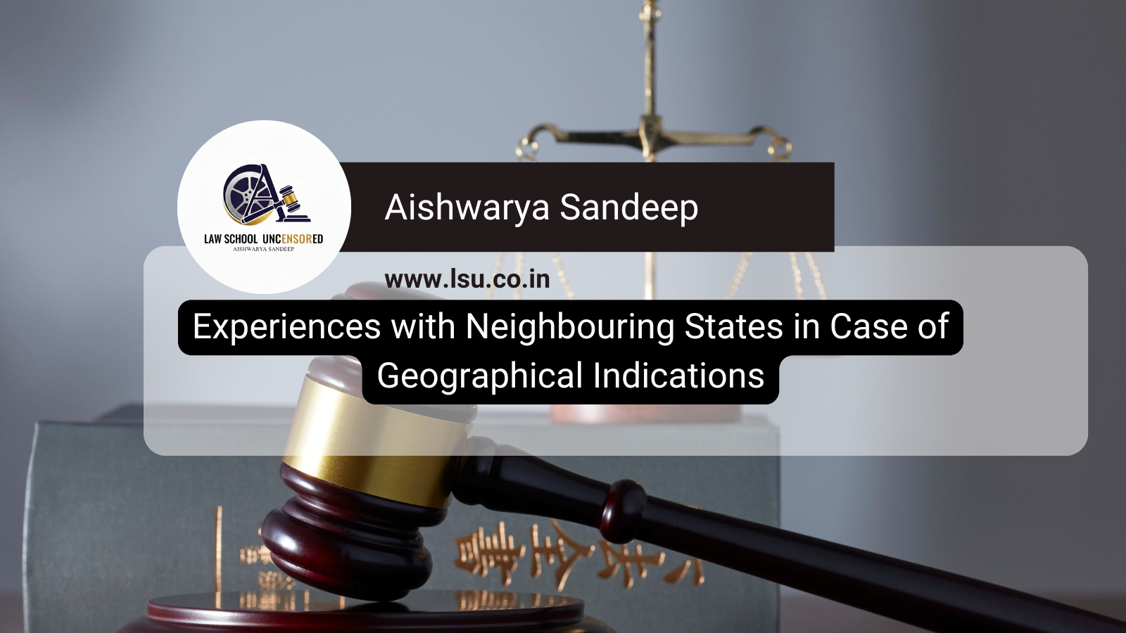 Experiences with Neighbouring States in Case of Geographical Indications