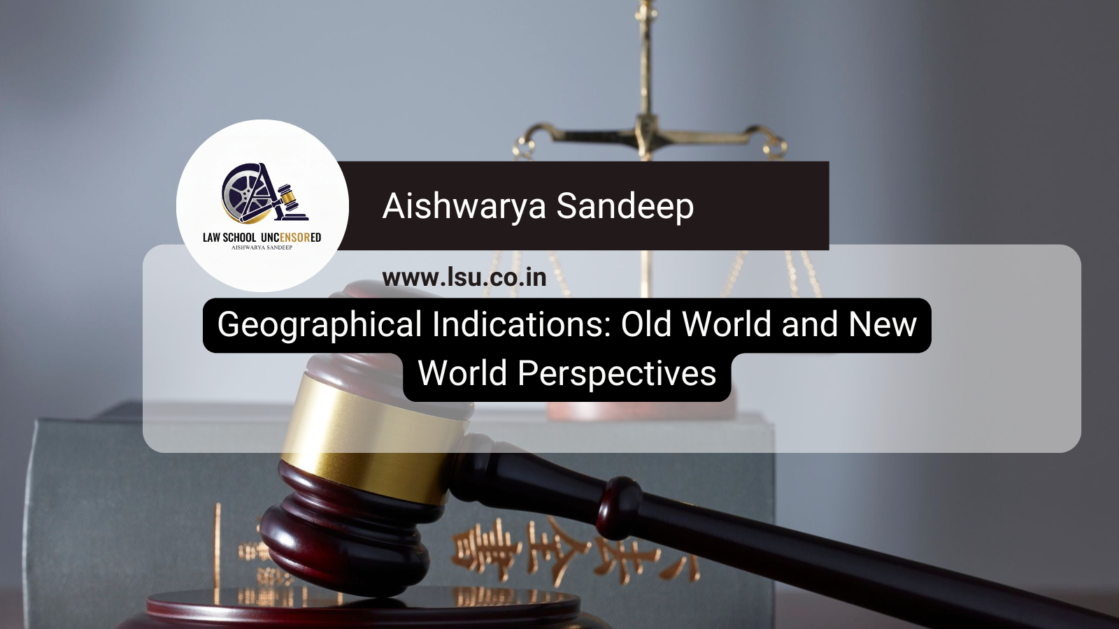 Geographical Indications: Old World and New World Perspectives
