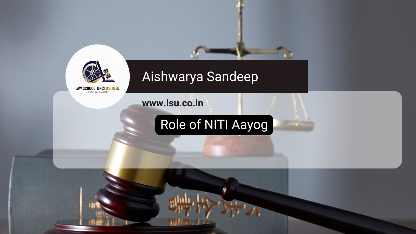 Role of NITI Aayog